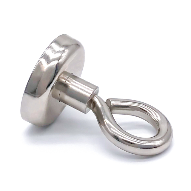 مگنت قابلمه ای پایه گرد N35 NdFeB با پیچ چشمی