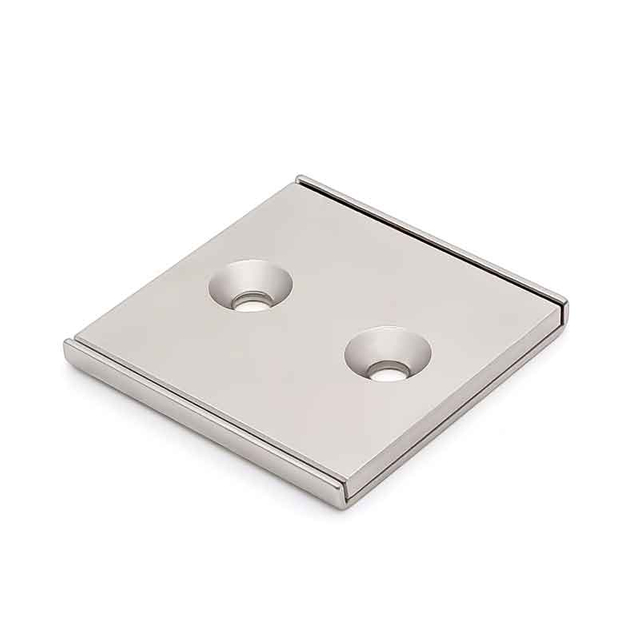 اندازه سفارشی رنگ آرم N35 N52 مواد مغناطیسی خاکی کمیاب 20 کیلوگرم نیروی قوی مربع سوراخ مغناطیسی کانال NdFeB آهنربا کانال