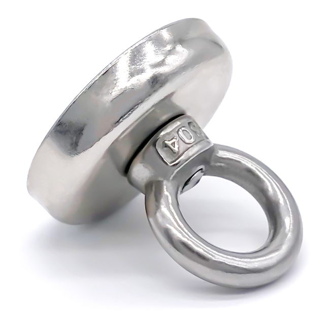 مگنت ماهیگیری نئودیمیم با پایه گرد زیر آب جستجو با حلقه بالابر