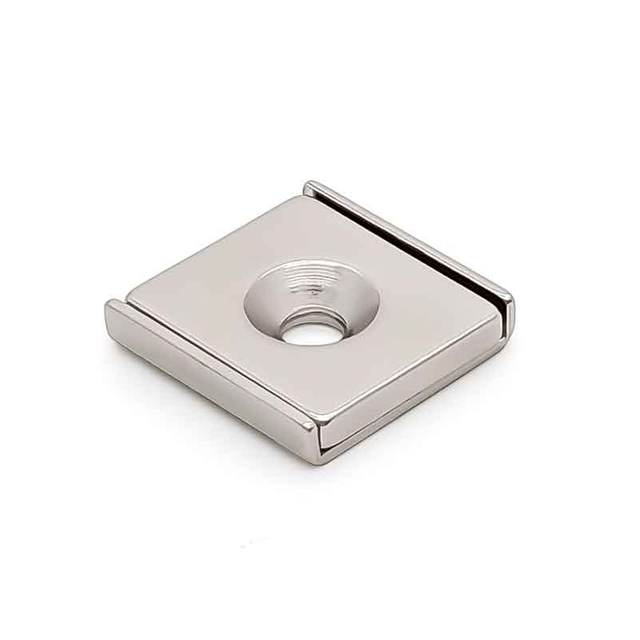 Ni Coating مربع صنعتی دائمی 5kg 10kg Super Force بلوک مستطیلی تک سوراخ کانتر غرق آهنربایی کانال نئودیمیم